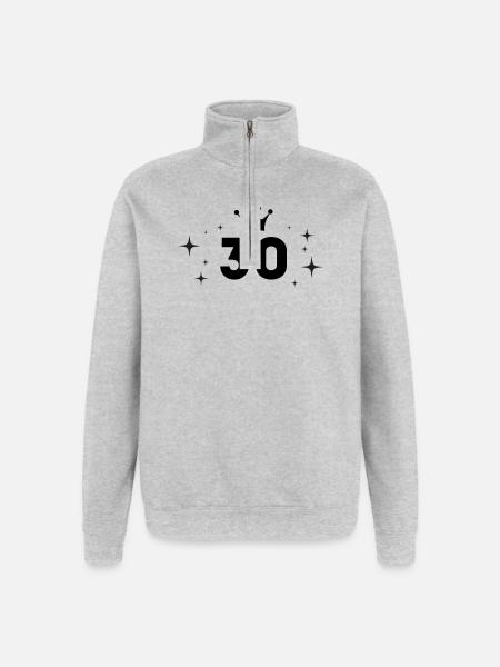30th Birthday 30 Years - Quarter-Zip Sweatshirt - heather grey