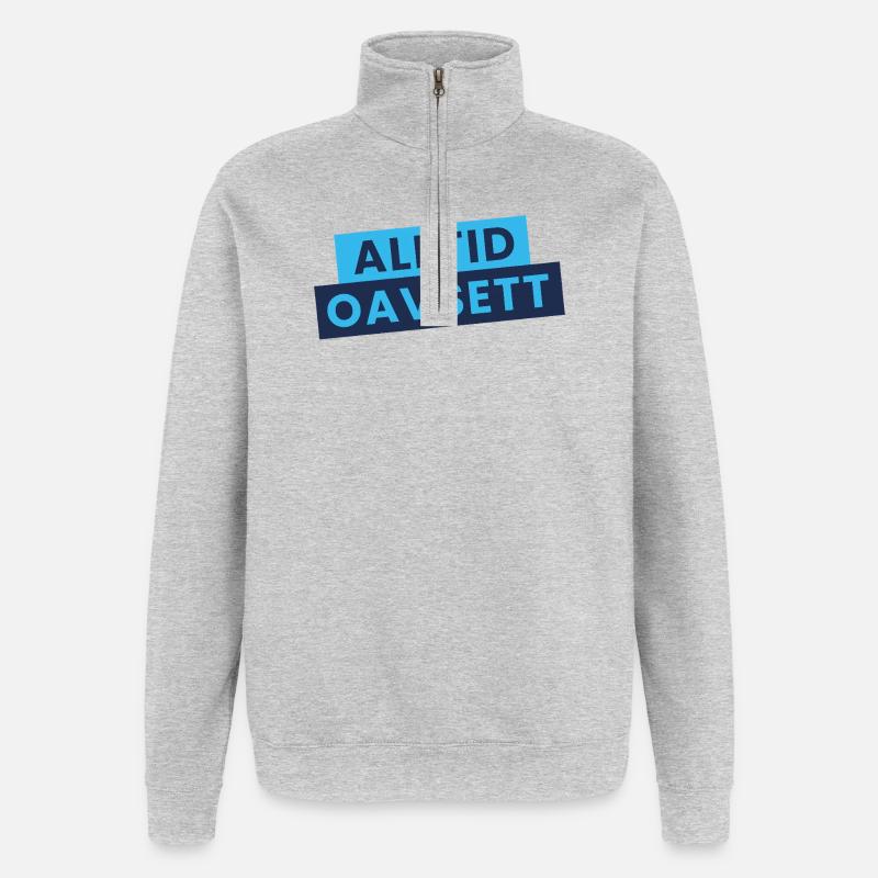 Always Regardless—Stylish Statement - Quarter-Zip Sweatshirt - heather grey