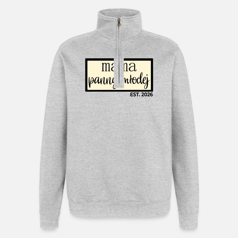 Mutter der Braut 2026 - Quarter-Zip-Sweatshirt - Grau meliert