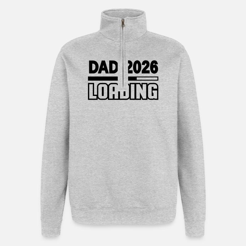 dad_2026_loading - Sweat à zip 1/4 - gris chiné