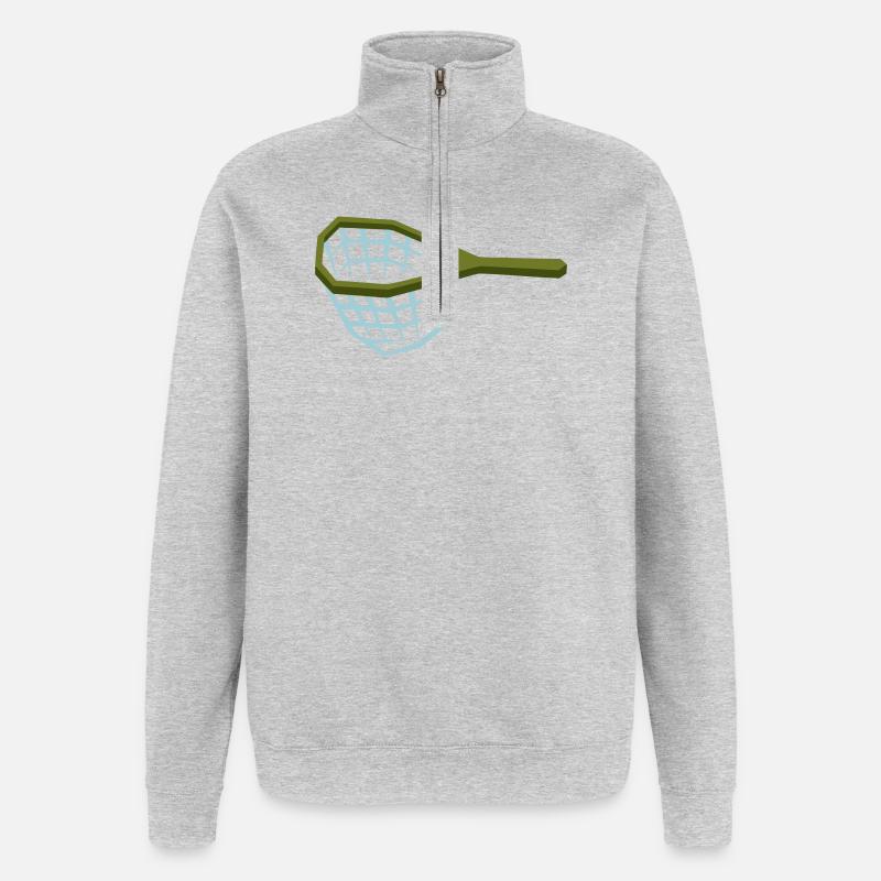 Filet de débarquement Pêche au filet - Sweat à zip 1/4 - gris chiné