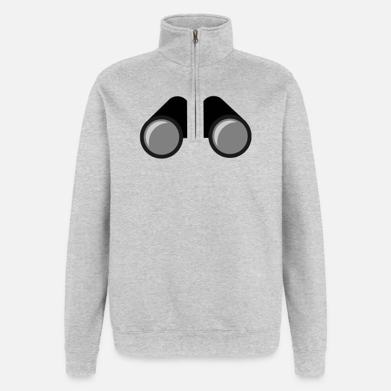Binoculars - Quarter-Zip Sweatshirt - heather grey