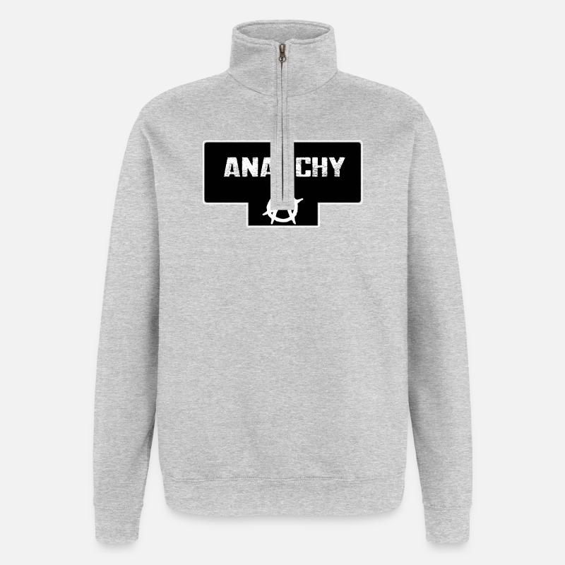 Anarchy - Quarter-Zip Sweatshirt - heather grey