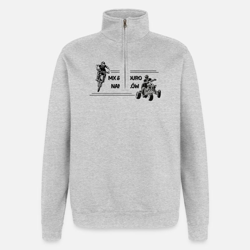EnduroNamysłów MX&EnduroNamysłów Collection - Quarter-Zip Sweatshirt - heather grey
