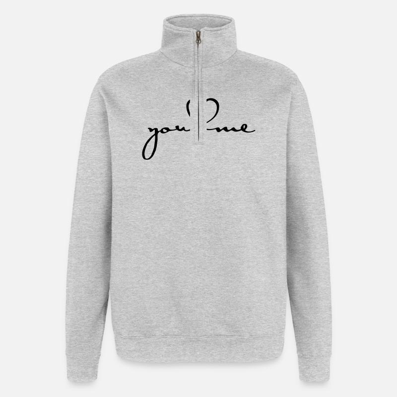 you and me - Quarter-Zip-Sweatshirt - Grau meliert
