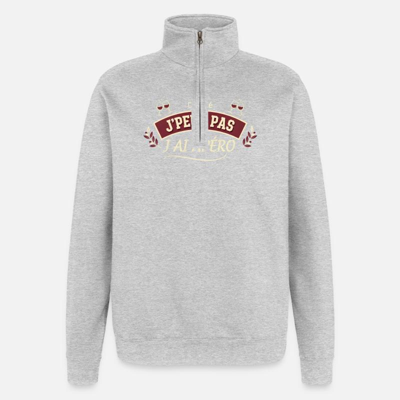 Missed aperitif sorry - Quarter-Zip Sweatshirt - heather grey