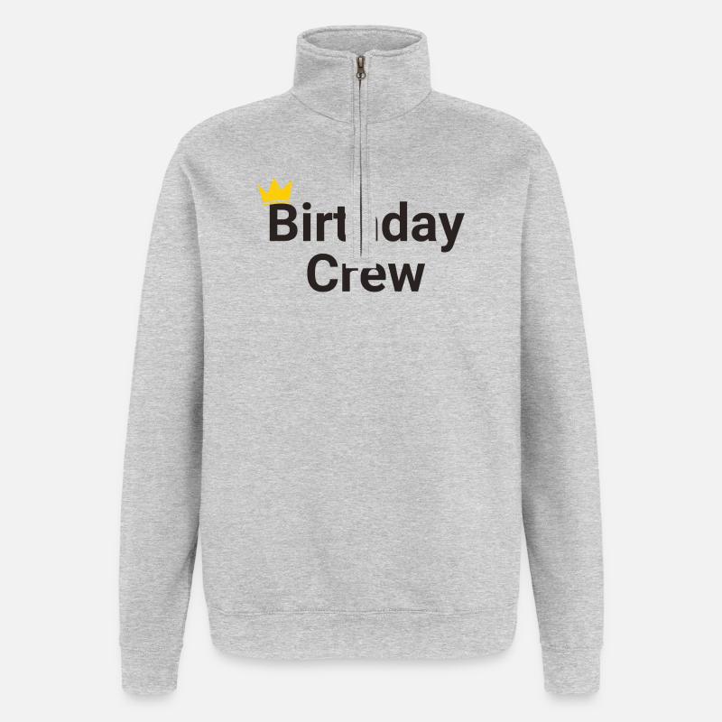 Birthday Crew - Quarter-Zip Sweatshirt - heather grey