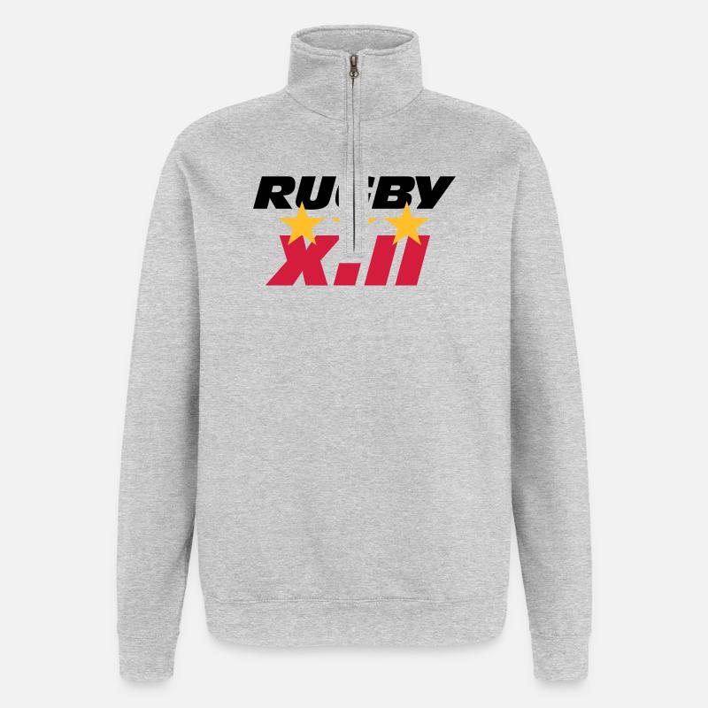 Rugby XIII - Quarter-Zip Sweatshirt - heather grey