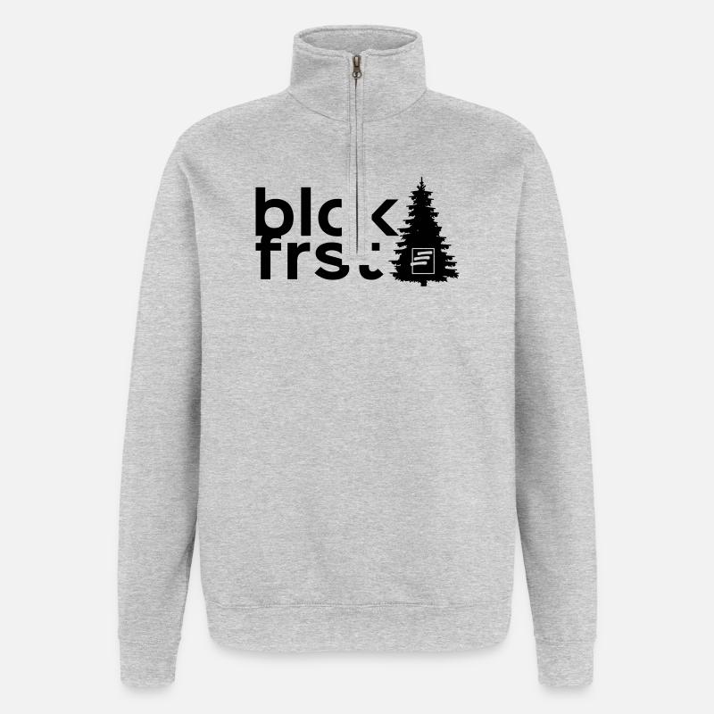 blckfrst batch - Quarter-Zip-Sweatshirt - Grau meliert