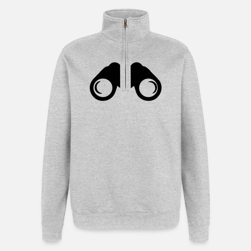 Binoculars - Quarter-Zip Sweatshirt - heather grey