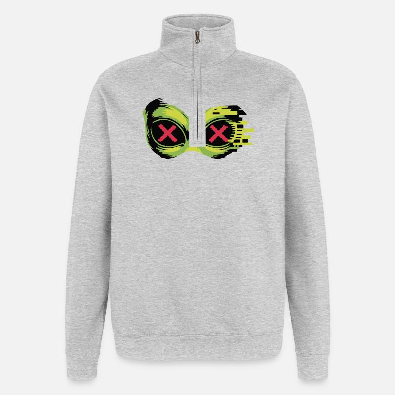Neon X Schwimmbrille - Quarter-Zip-Sweatshirt - Grau meliert