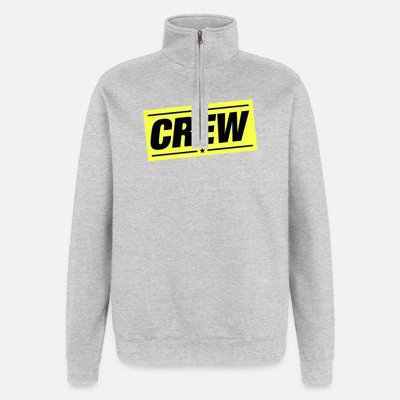 équipage - Sweat à zip 1/4 - gris chiné
