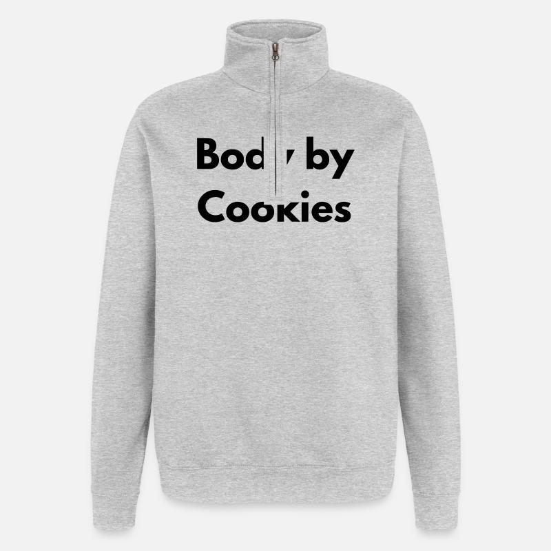 Körper von Cookies - Quarter-Zip-Sweatshirt - Grau meliert