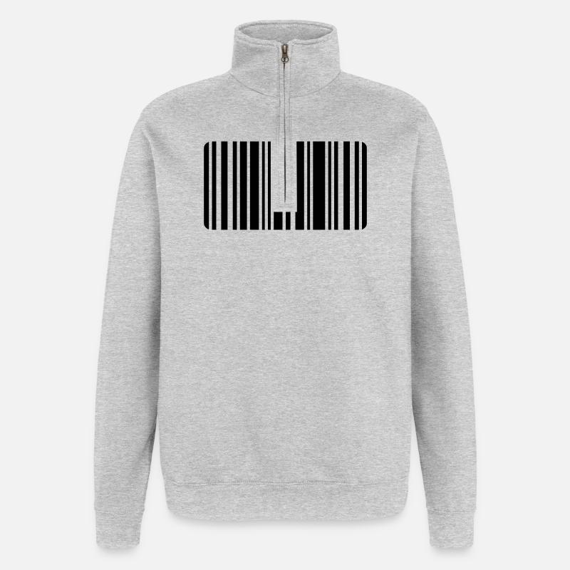 barcode - Quarter-Zip Sweatshirt - heather grey