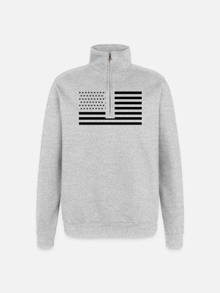 Stars and stripes - Quarter-Zip Sweatshirt - heather grey