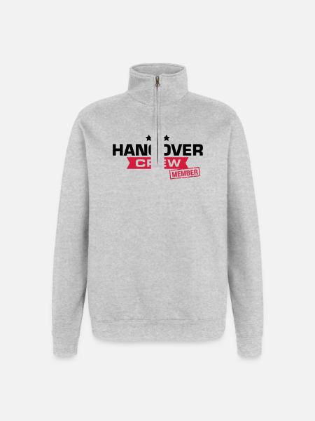 crew junggesellenabschied - Quarter-Zip-Sweatshirt - Grau meliert