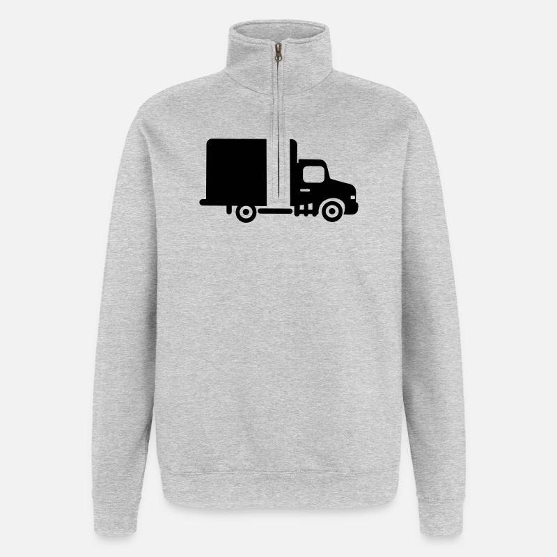 Transporter van - Quarter-Zip Sweatshirt - heather grey