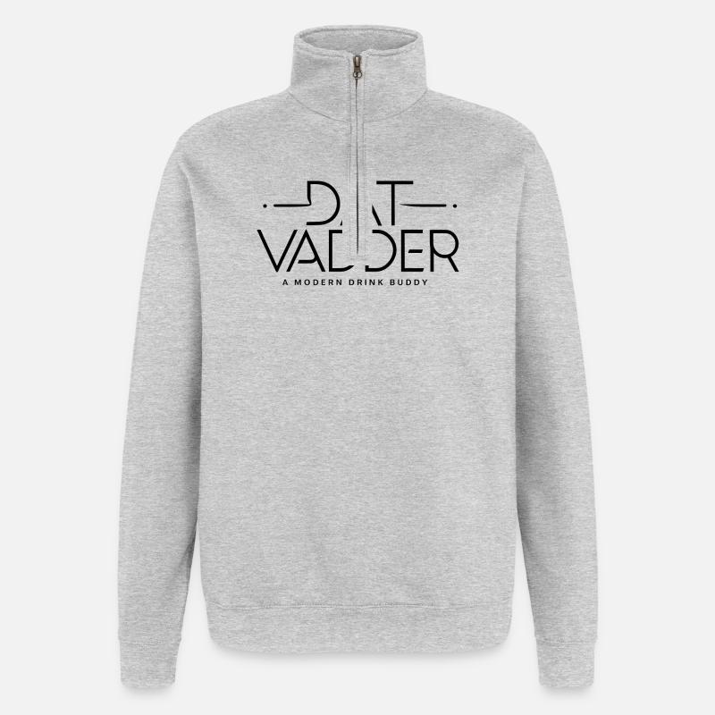 "Dat Vadder" Der Vater - Quarter-Zip-Sweatshirt - Grau meliert