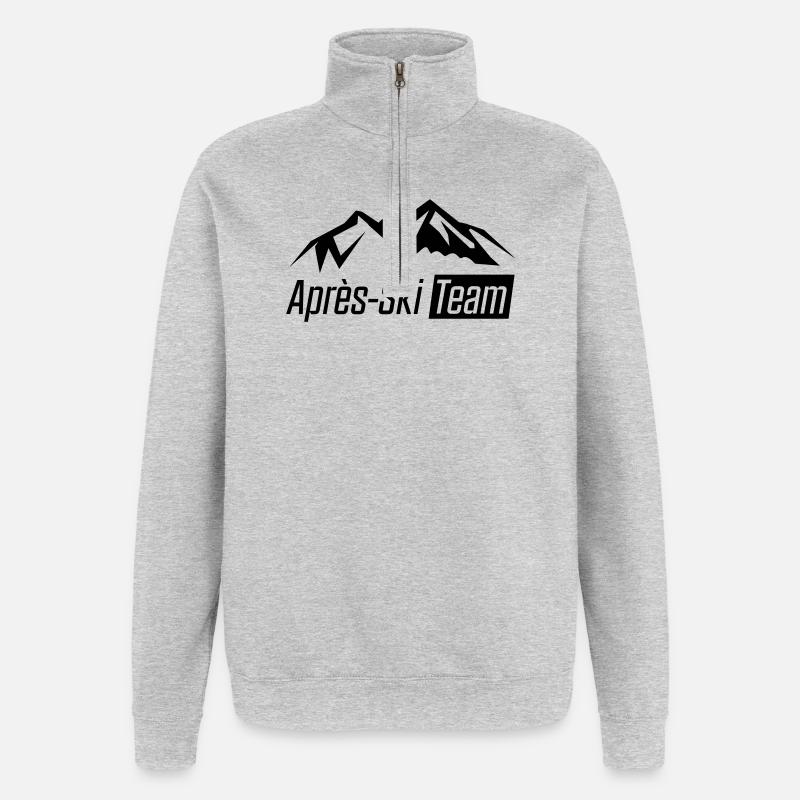 APRrès Ski Team - Sweatshirt med 1/4 lynlås - grå meleret