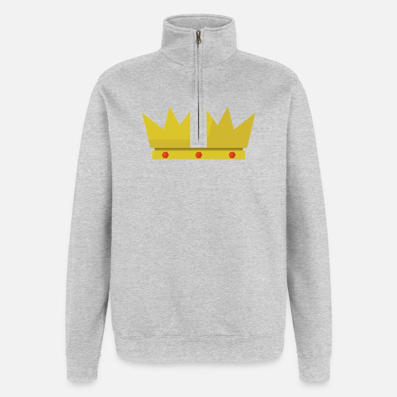 Crown - Quarter-Zip Sweatshirt - heather grey