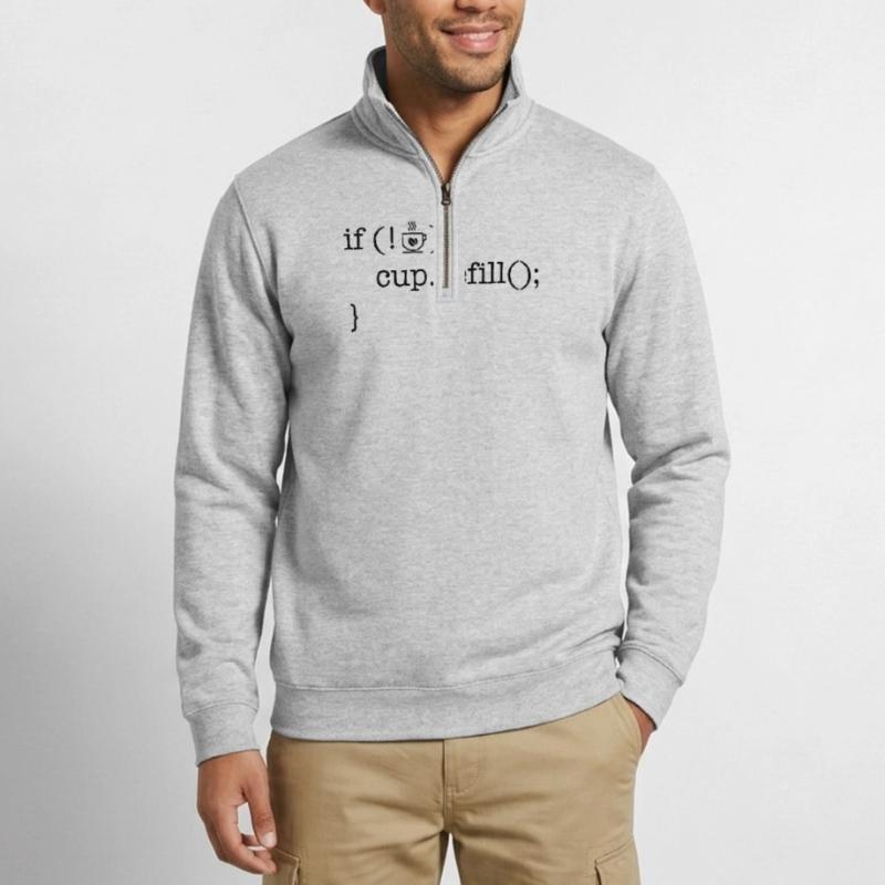 Coffee code software developer humor Quarter-Zip Sweatshirt