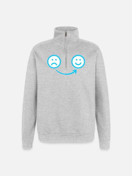 Smilie Colon - Quarter-Zip Sweatshirt - heather grey