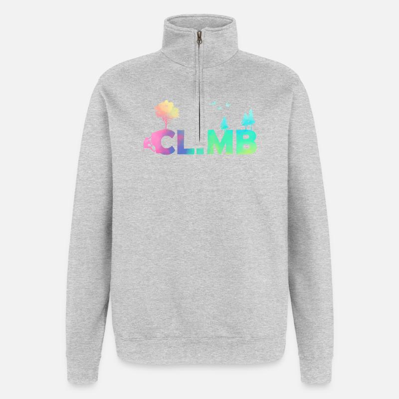 Climb Gradient Nature Climbing - Quarter-Zip Sweatshirt - heather grey