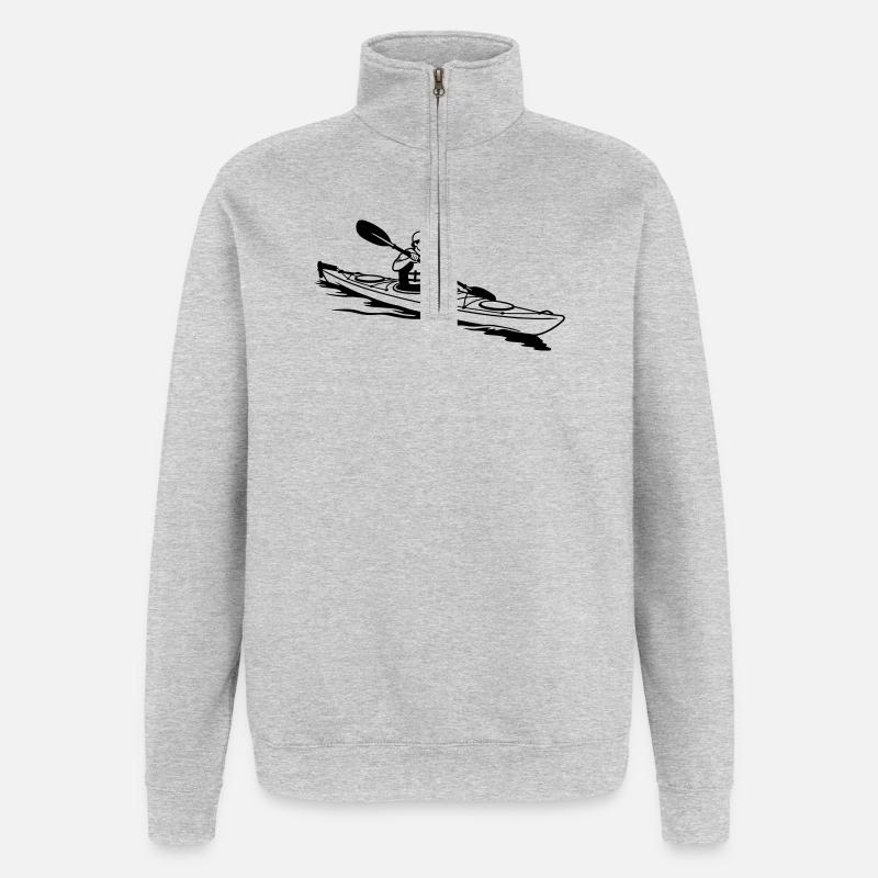 Kayak - Sweat à zip 1/4 - gris chiné