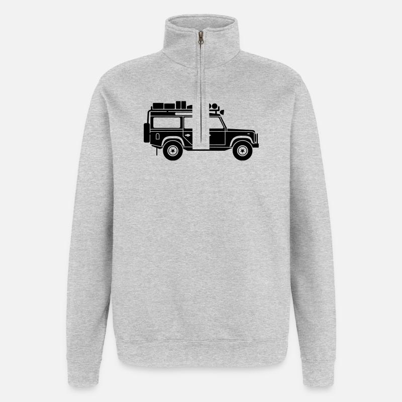 Defender D110 Expedition - Quarter-Zip-Sweatshirt - Grau meliert
