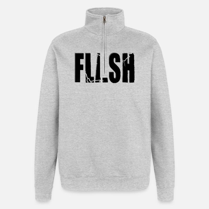 FLASH CLAIM with flash - Quarter-Zip Sweatshirt - heather grey