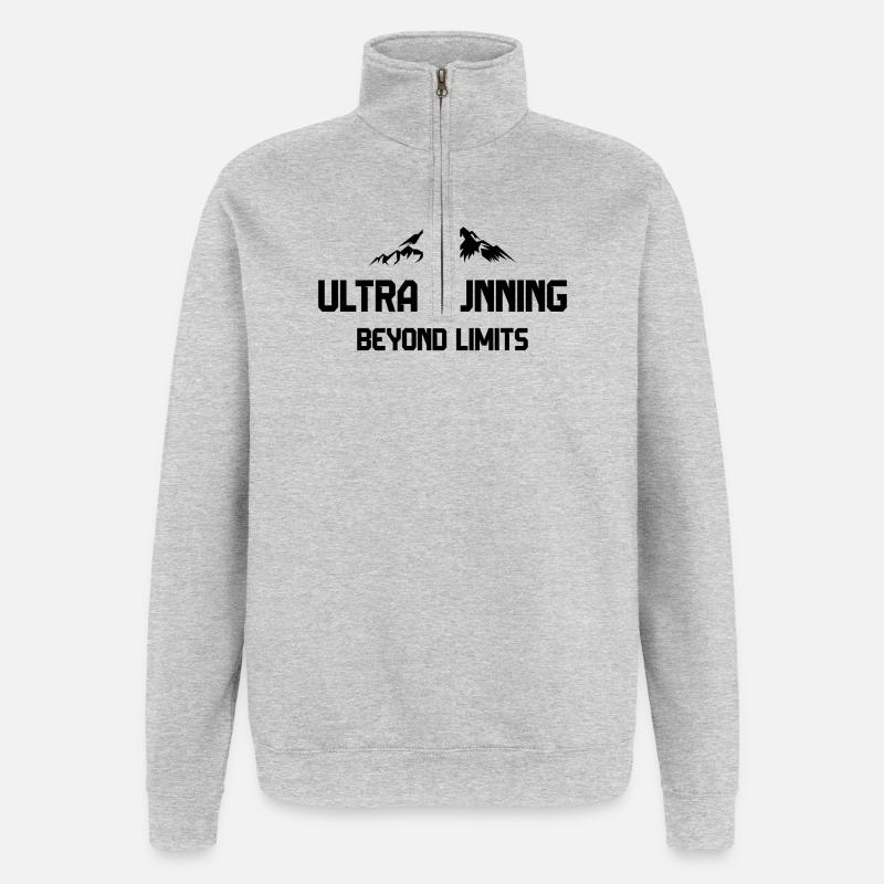 Ultra Running - Beyond Limits - Quarter-Zip Sweatshirt - heather grey