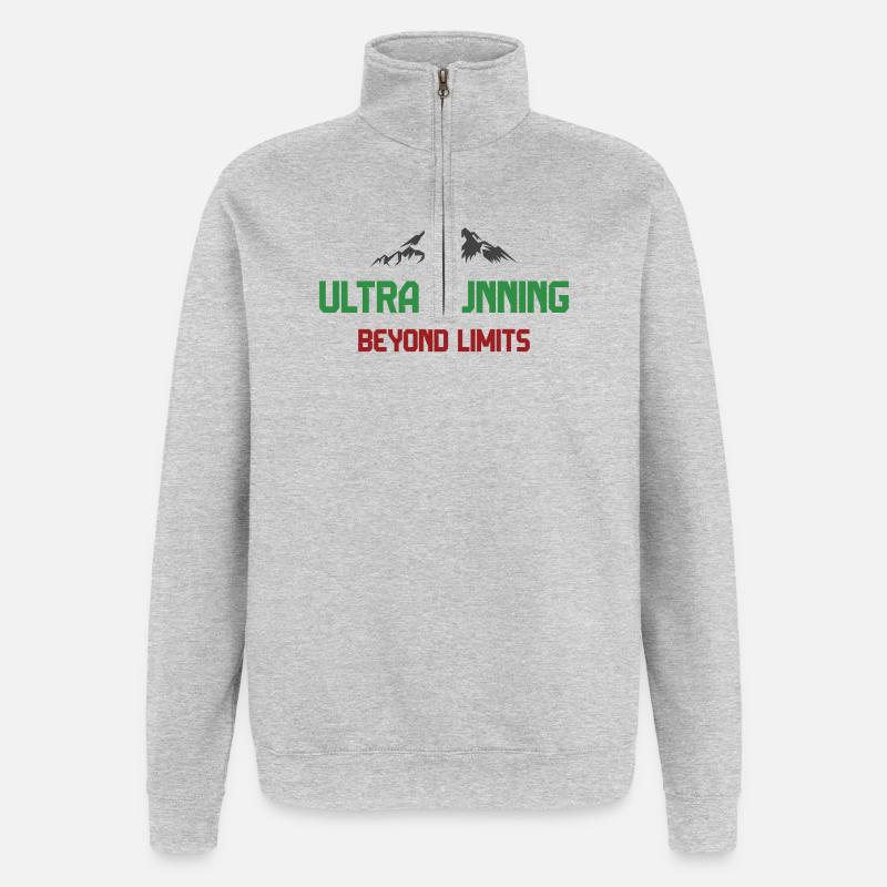 Ultra Running - Beyond Limits - Quarter-Zip Sweatshirt - heather grey
