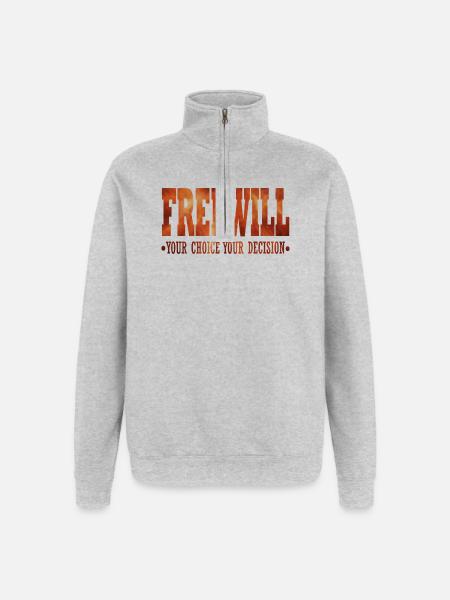 FreeWill - Quarter-Zip Sweatshirt - heather grey