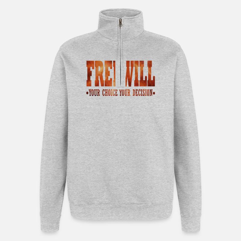 FreeWill - Quarter-Zip Sweatshirt - heather grey