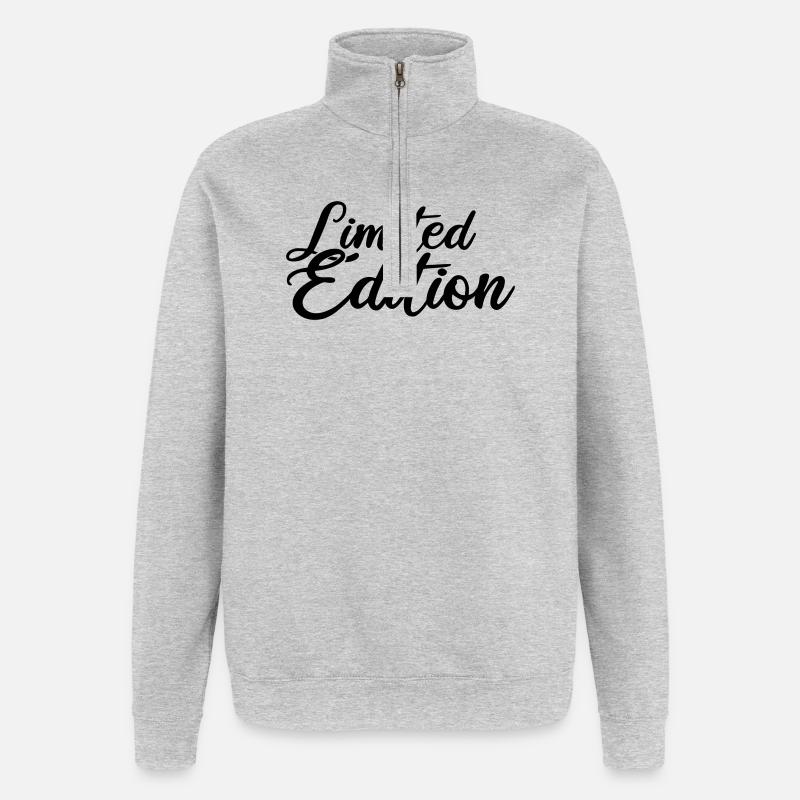 Édition limitée - Sweat à zip 1/4 - gris chiné