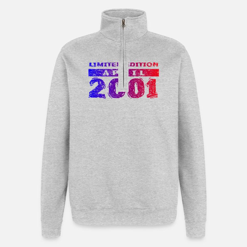 25e anniversaire Édition Limitée 04/2001 - Sweat à zip 1/4 - gris chiné