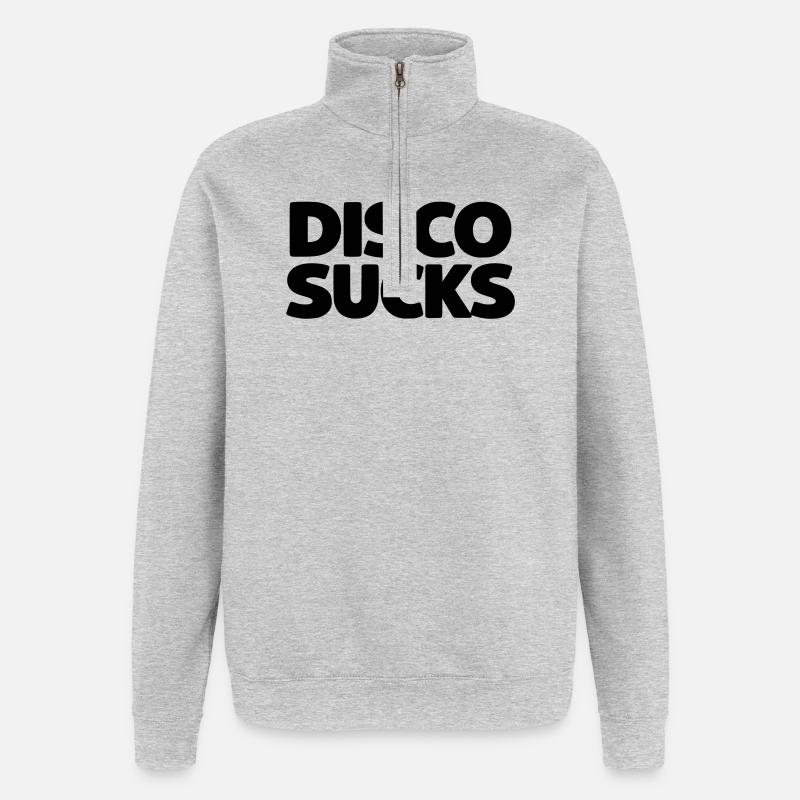 Disco Sucks - Quarter-Zip Sweatshirt - heather grey