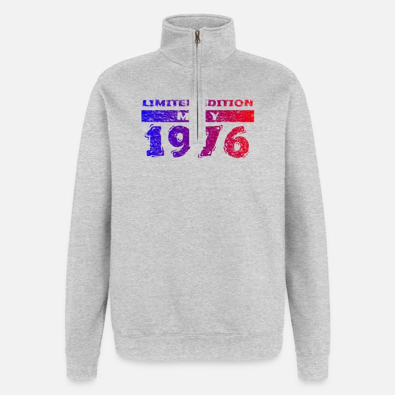 50e anniversaire Édition Limitée 05/1976 - Sweat à zip 1/4 - gris chiné