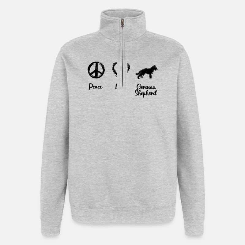 German Shepherd lover - Quarter-Zip Sweatshirt - heather grey