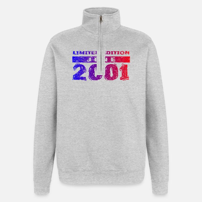 25e anniversaire Édition Limitée 06/2001 - Sweat à zip 1/4 - gris chiné