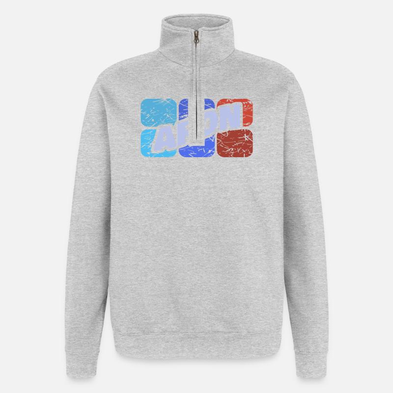 First name Aron - Quarter-Zip Sweatshirt - heather grey