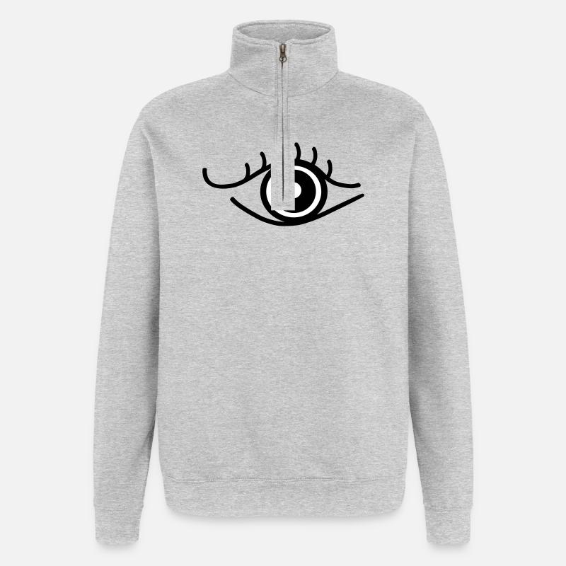 Auge_sw - Quarter-Zip Sweatshirt - heather grey