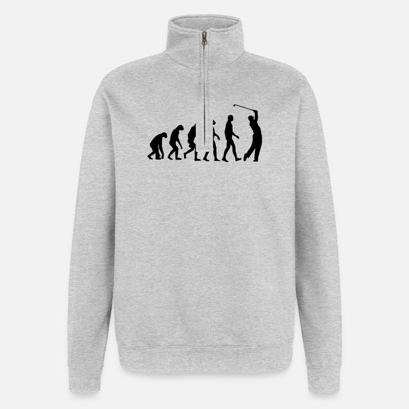 Golf Evolution Golfing - Quarter-Zip Sweatshirt - heather grey