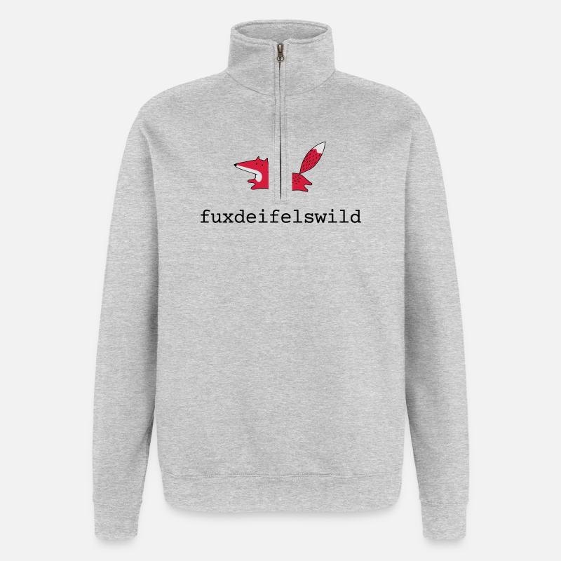 Fox fox deifels wild - Quarter-Zip Sweatshirt - heather grey