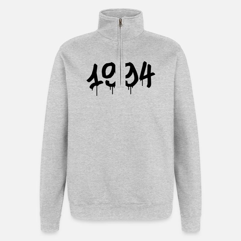 Graffiti : 1994 - Sweat à zip 1/4 - gris chiné