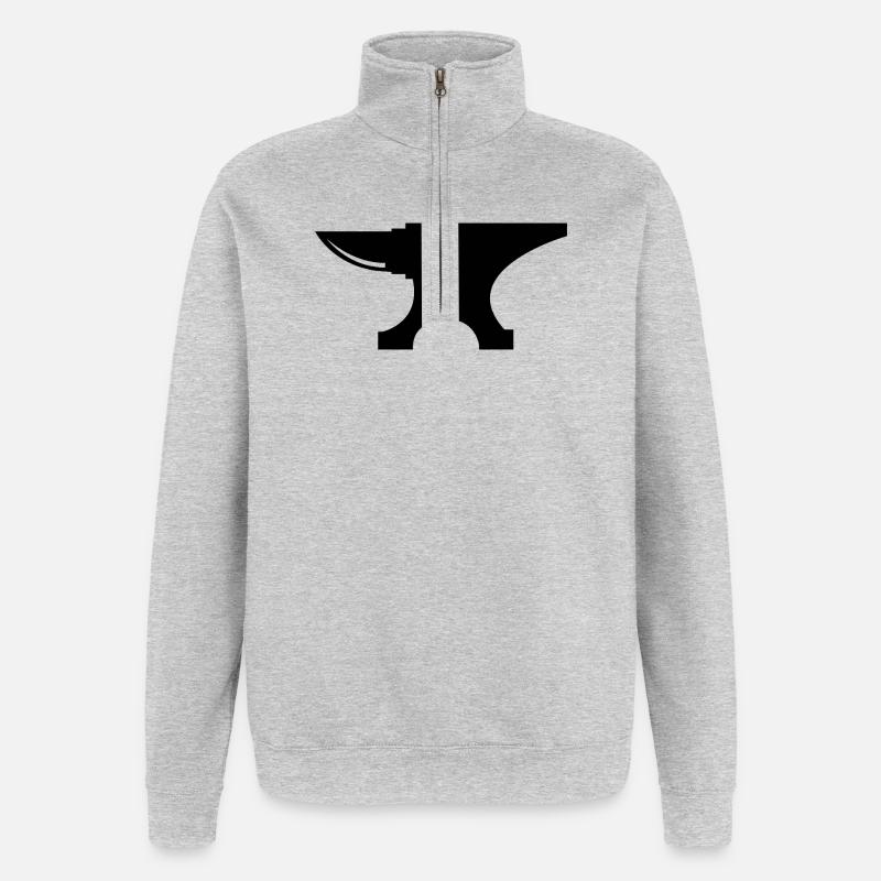 Anvil - Sweat à zip 1/4 - gris chiné