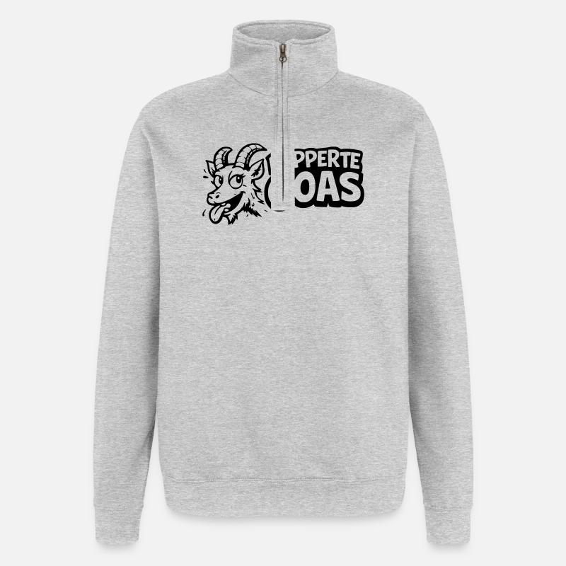 Depperte Goas - Quarter-Zip-Sweatshirt - Grau meliert