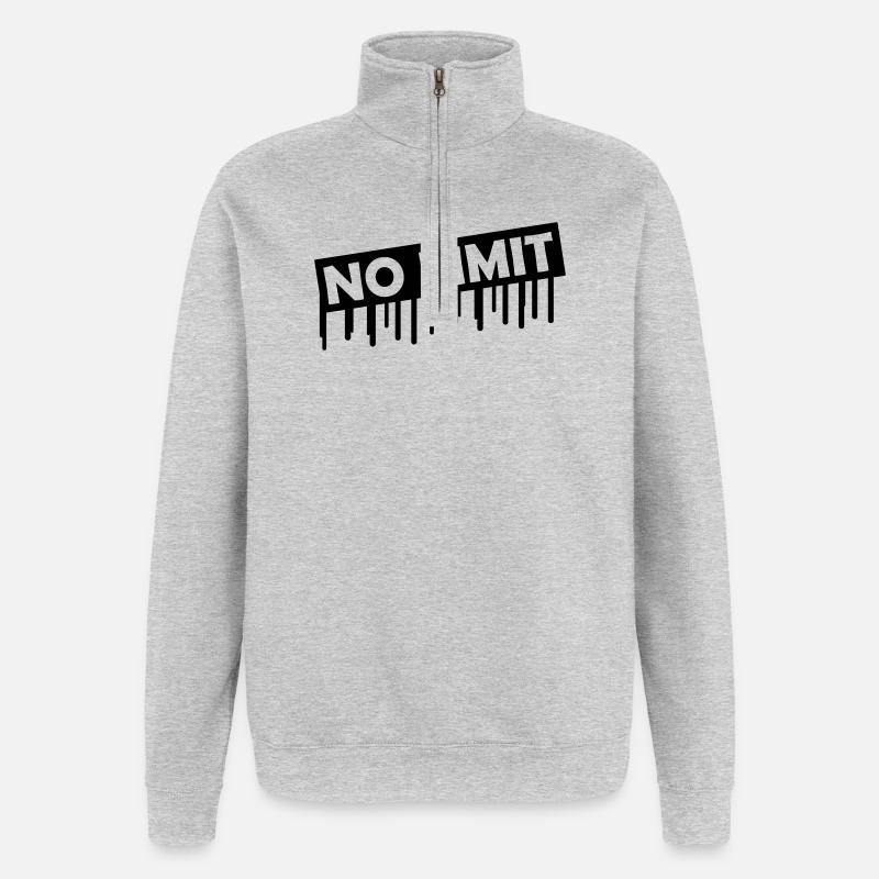 no_limit - Quarter-Zip-Sweatshirt - Grau meliert