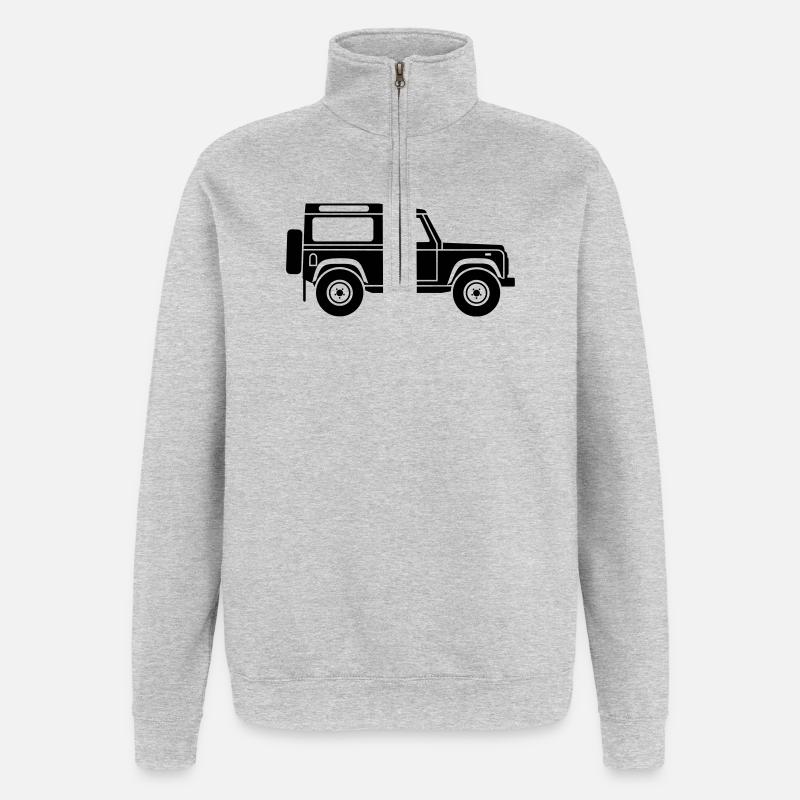 Defender D90 NEU - Quarter-Zip-Sweatshirt - Grau meliert
