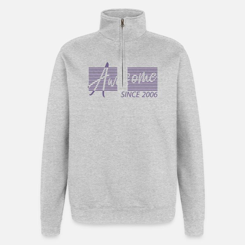 Awesome Since 2006 - Quarter-Zip Sweatshirt - heather grey